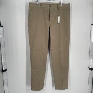 Banana Republic Rapid Movement Straight Fit Chino Pants Khaki Beige 38x34‎